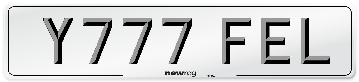 Y777 FEL Number Plate from New Reg